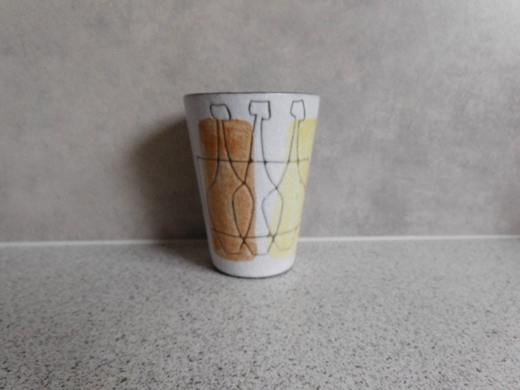 Mok Flessen Handmade 10x7,5 cm, Overige merken, Keramiek, Zo goed als nieuw, Overige stijlen