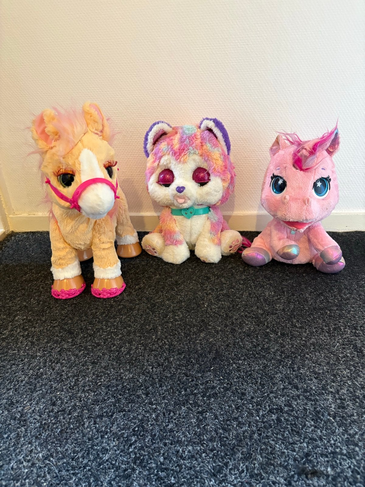Interactieve knuffels: paard, kat en eenhoorn, Kinderen en Baby's, Paard, Gebruikt, Overige merken, Overige karakters