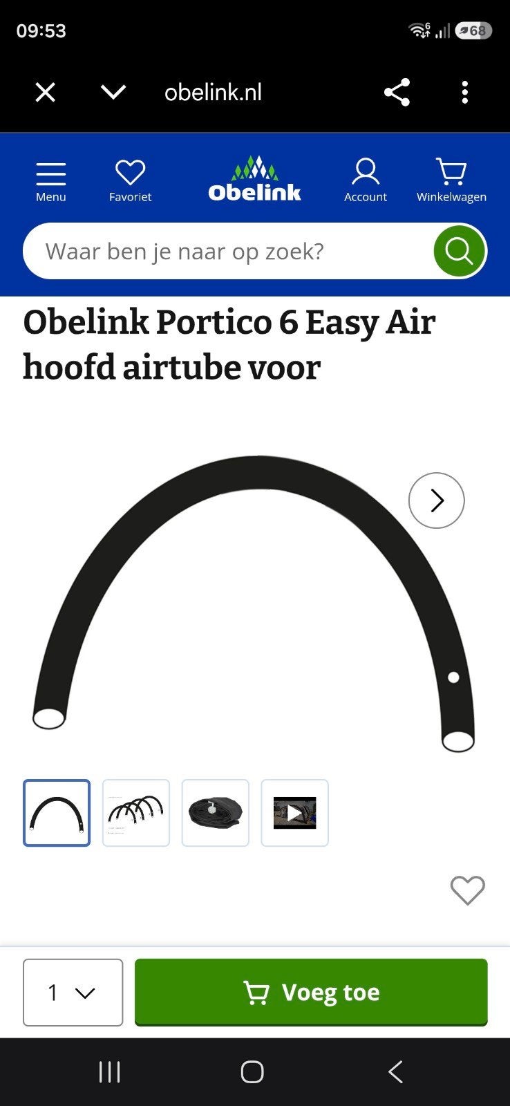 Obelink Portico 6 Easy Air hoofdairstube, Caravans en Kamperen, Ophalen of Verzenden, Nieuw