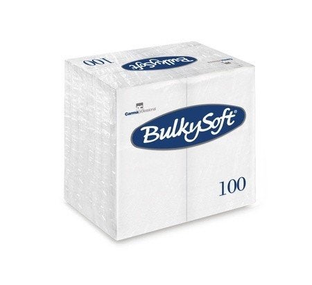 BulkySoft Servetten Wit Cellulose 2laags 40x40cm Eco 2000 St, Ophalen, Nieuw, Wit, Overige typen