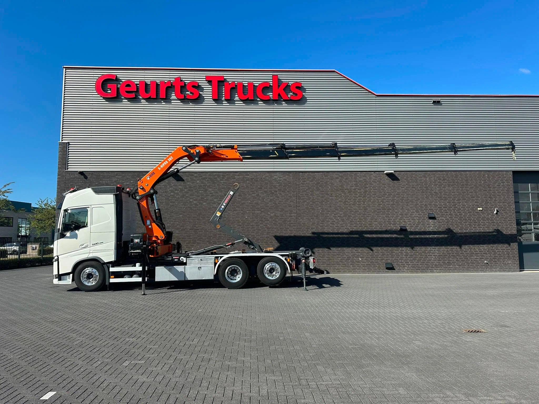 Volvo FH 500 6X2 HAAKARM+HIAB 362 EP-5 (bj 2019), Automaat, Euro 6, Wit, Diesel