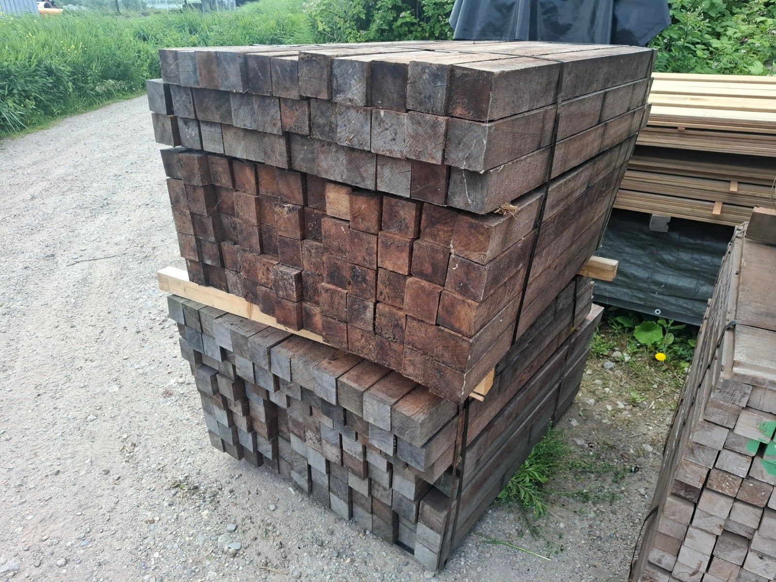 Hardhout piket palen balken 7x7x100 cm bezorgen mogelijk, Tuin en Terras, Palen, Balken en Planken, Ophalen, Nieuw, 250 cm of meer