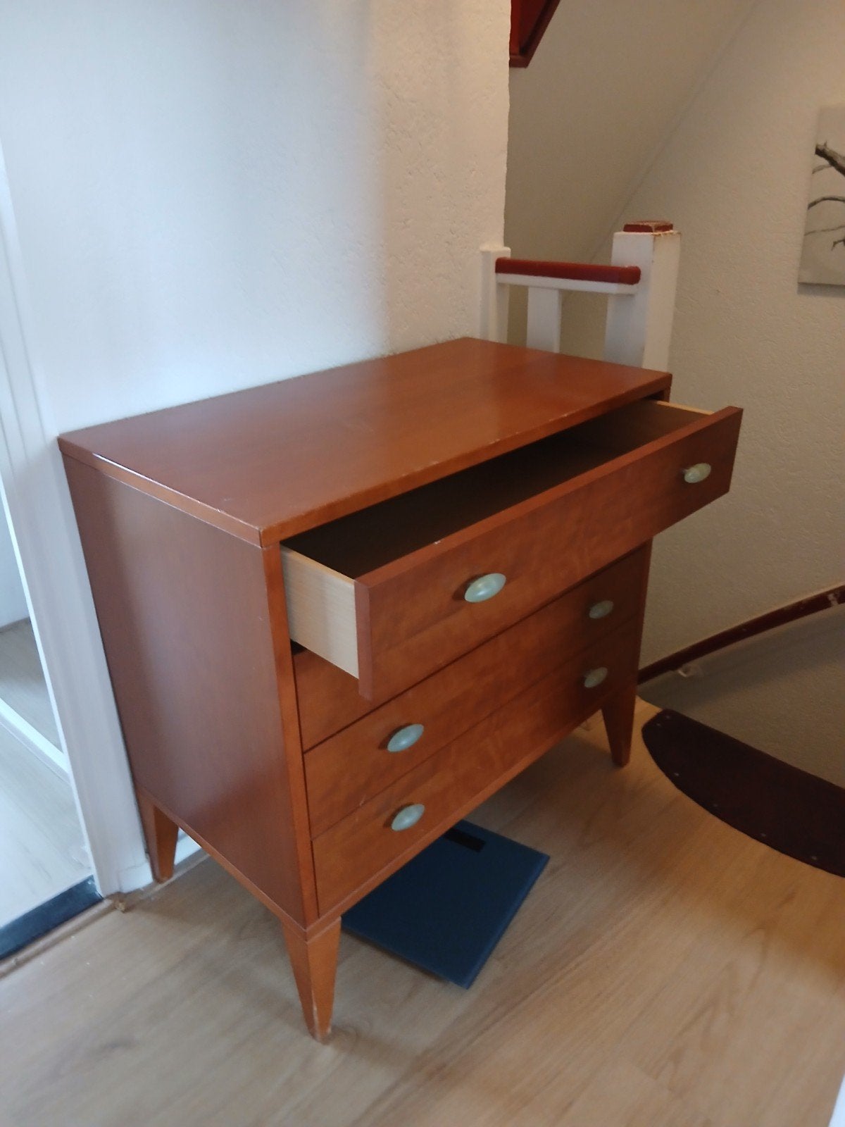 Mooi bed met nachtkastjes en kastje., Ophalen, Gebruikt, Tweepersoons