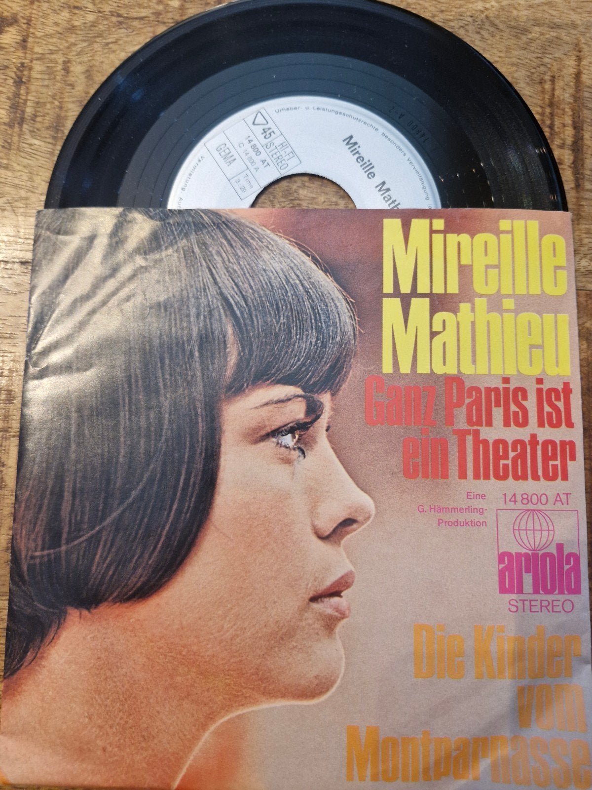 Mireille Mathieu - Ganz Paris ist ein Theater (Single), Gebruikt, 7 inch, EP, Schlager