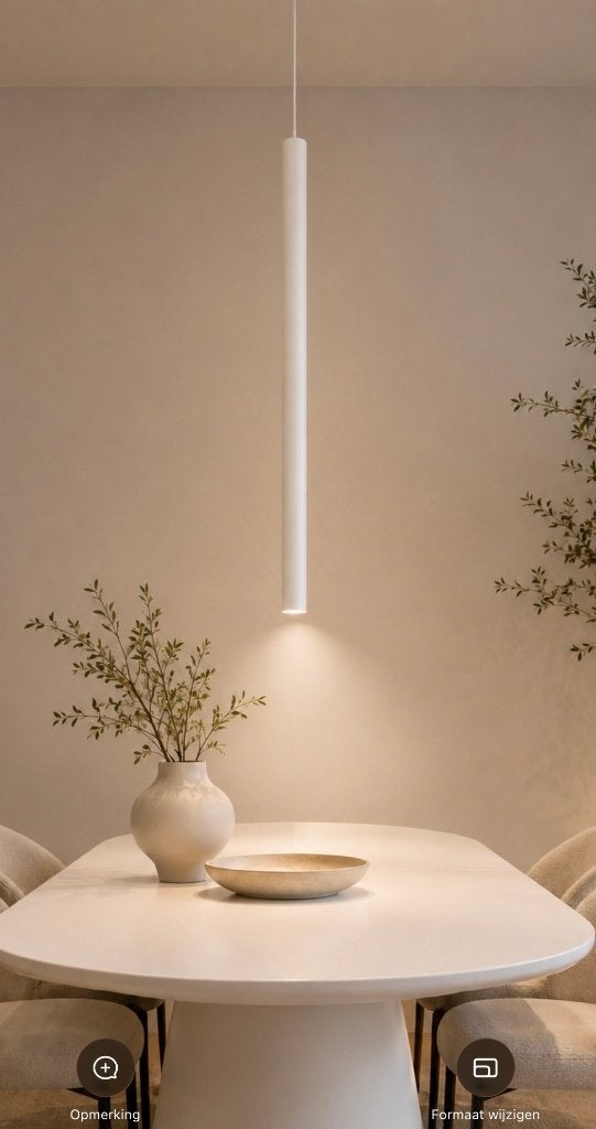 Nieuw tube hanglamp van Ilfari Glow mat wit twv € 740,00