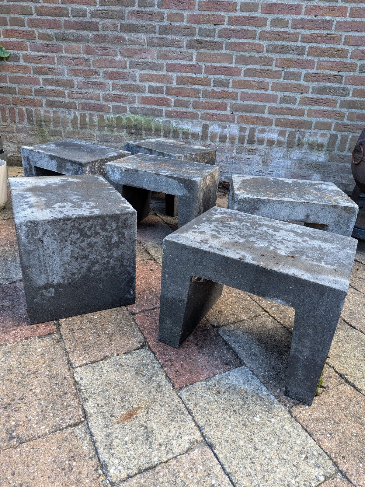 6 betonblokken U element 40x30x30cm, Ophalen, Gebruikt, Beton