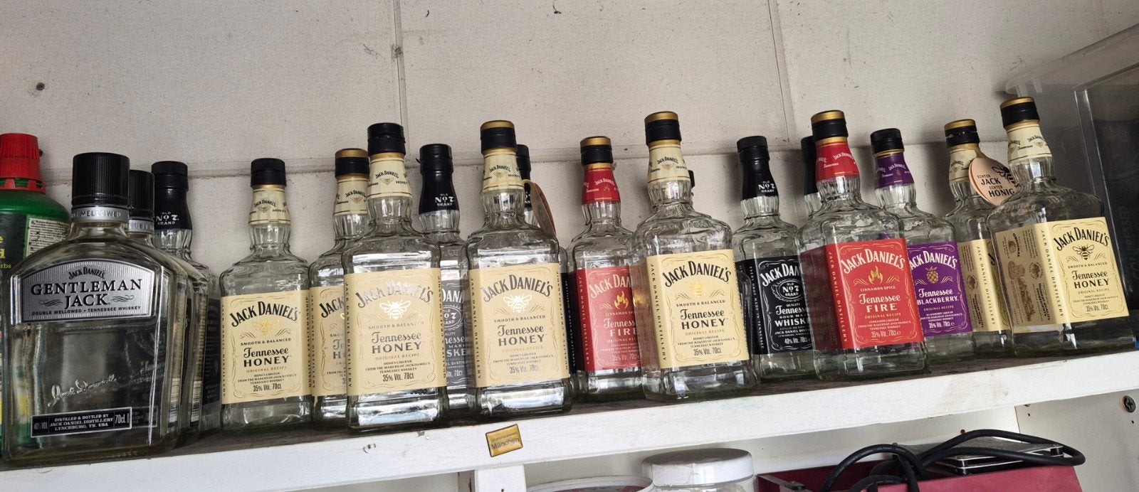 Jack Daniels flessen leeg, Verzamelen, Ophalen of Verzenden, Gebruikt, Verpakking