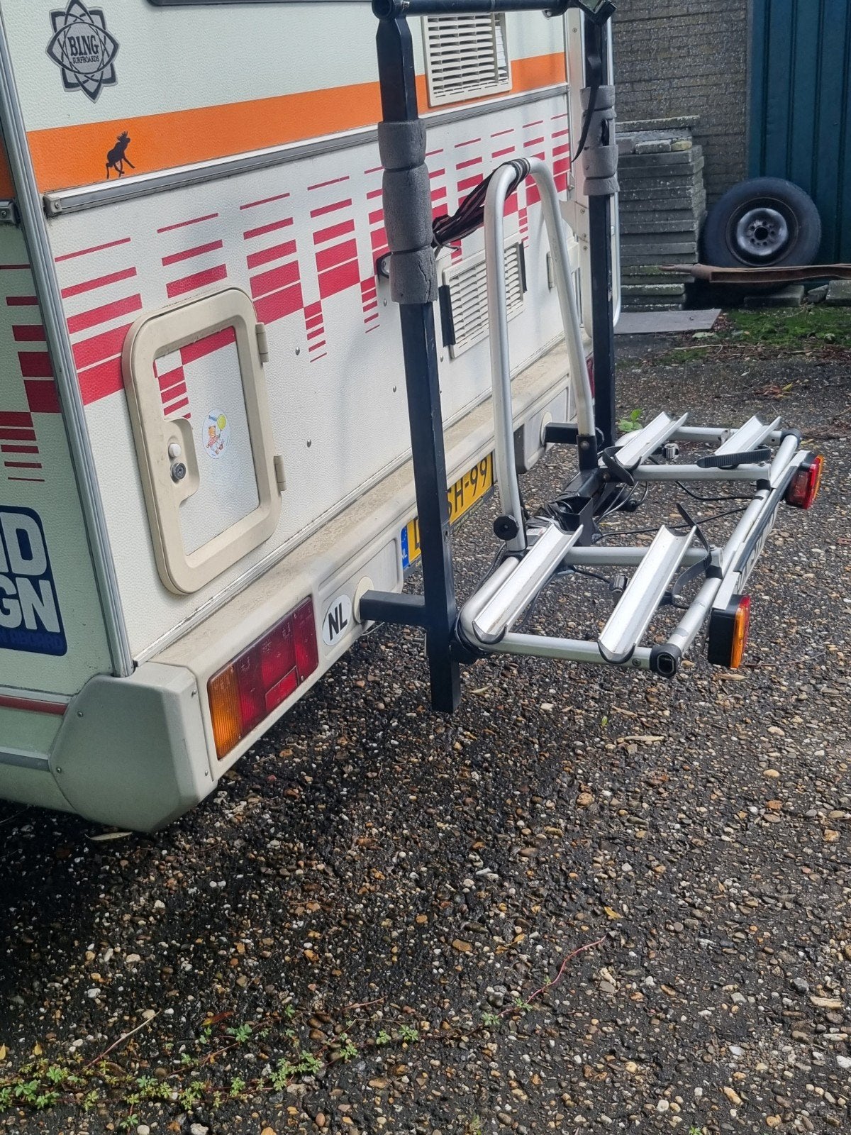 Camper fietsendrager fiamma drager fiets achter, Ophalen of Verzenden