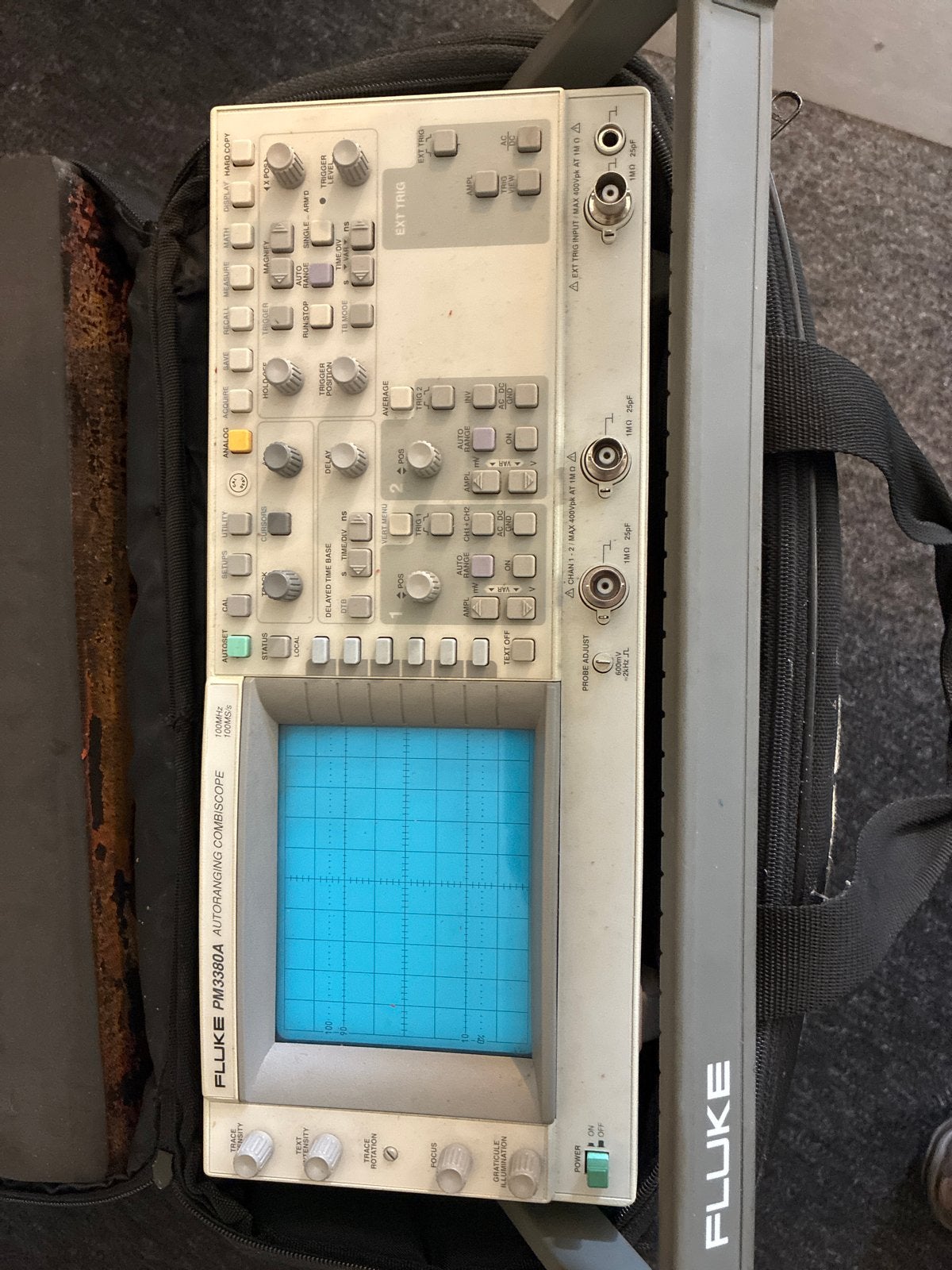 Fluke PM3380A CombiScope 100MHz Oscilloscope, Ophalen, Gebruikt, Elektriciteit