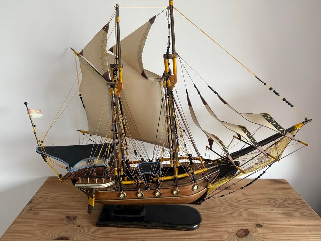 Gedetailleerd Model Zeilschip - Handgemaakt, Hobby en Vrije tijd, Modelbouw | Boten en Schepen, Zo goed als nieuw, Groter dan 1:32
