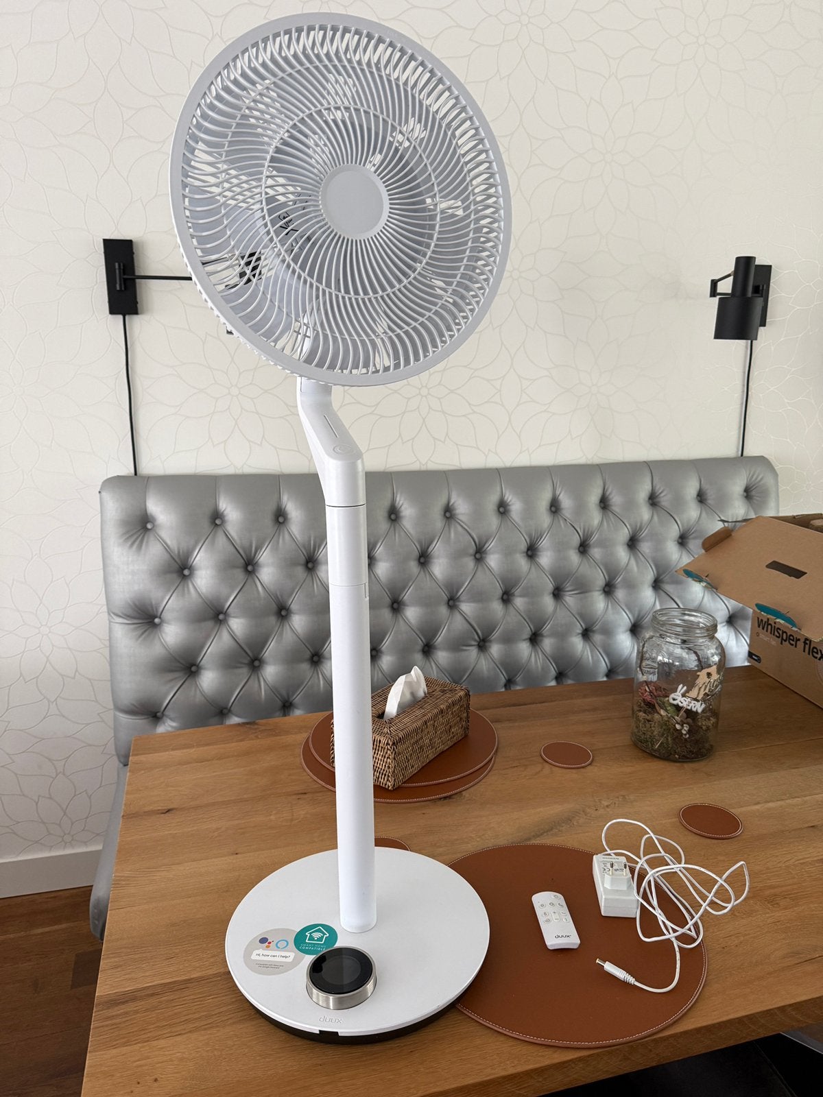 Duux Whisper Flex Ultimate Smart Wit, Witgoed en Apparatuur, Ventilatoren, Zo goed als nieuw, Statiefventilator, Ophalen of Verzenden
