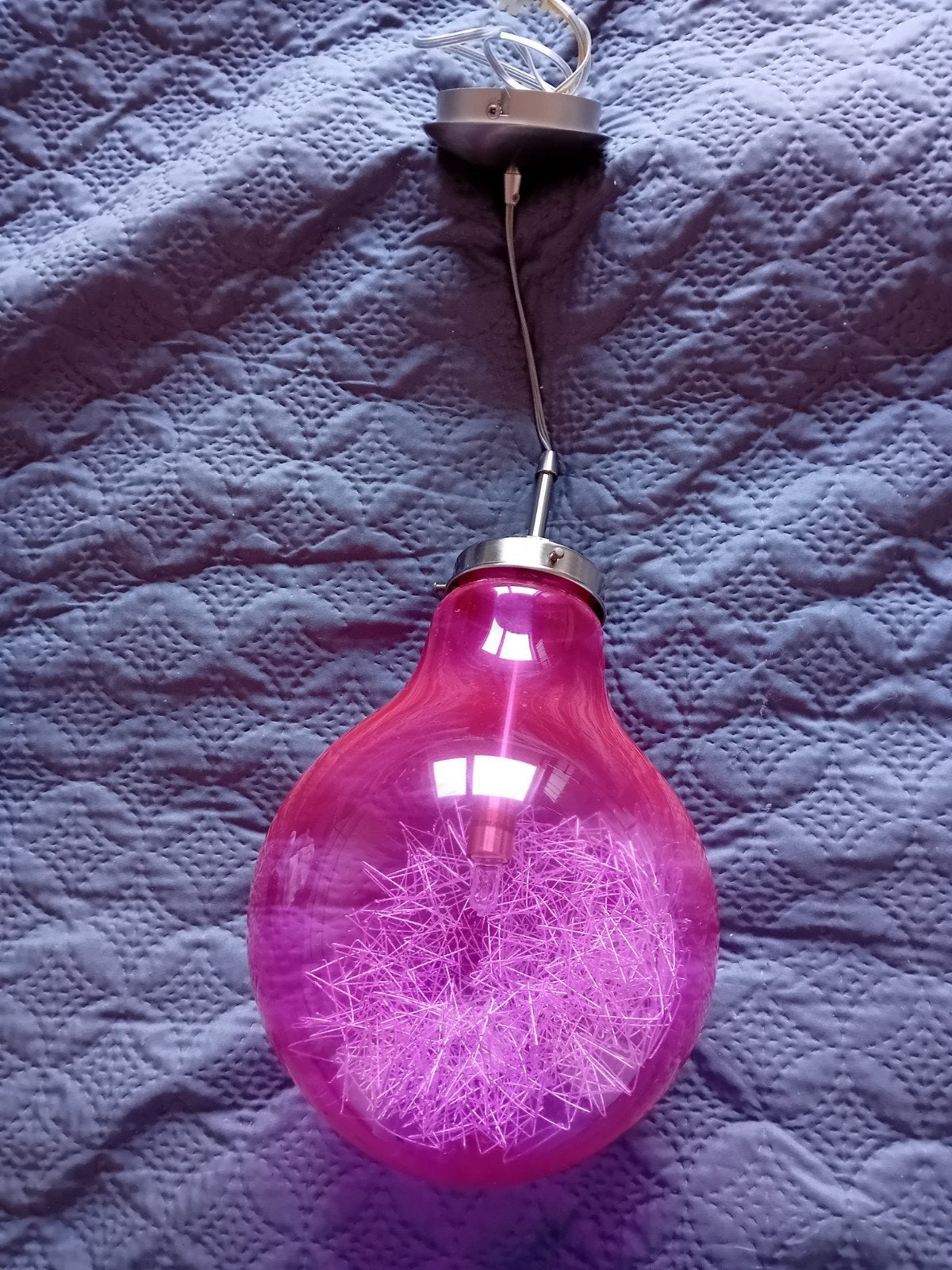 Roze hanglamp voor kinderkamer - Uniek design, Ophalen of Verzenden, Zo goed als nieuw, Metaal, Modern