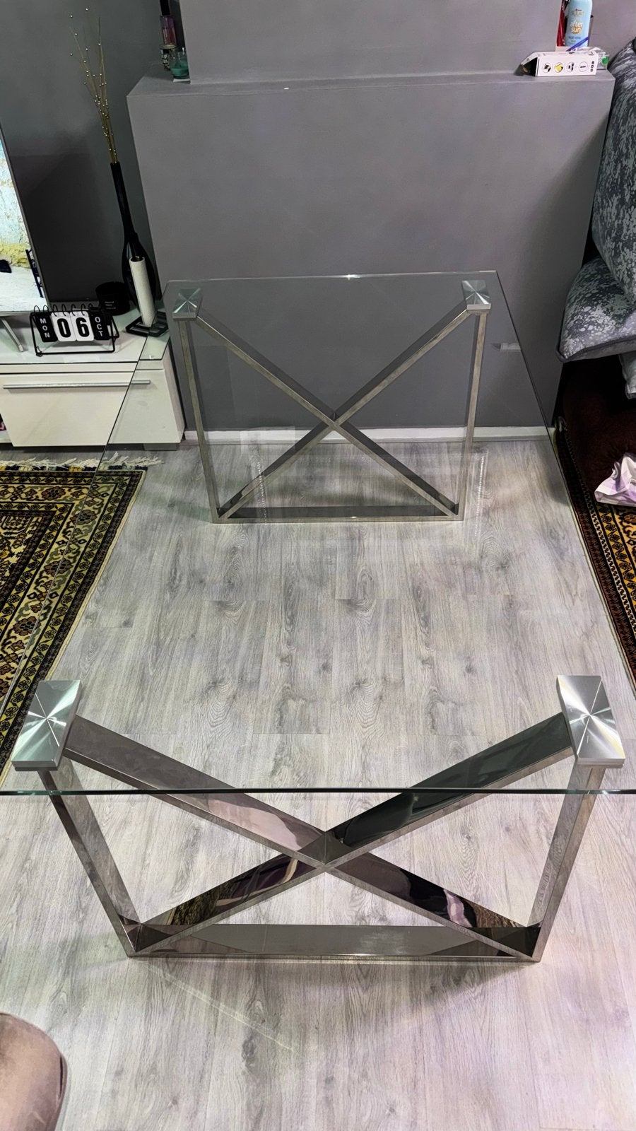 Glazen eettafel, Nieuw, Glas, 150 tot 200 cm, Vier personen