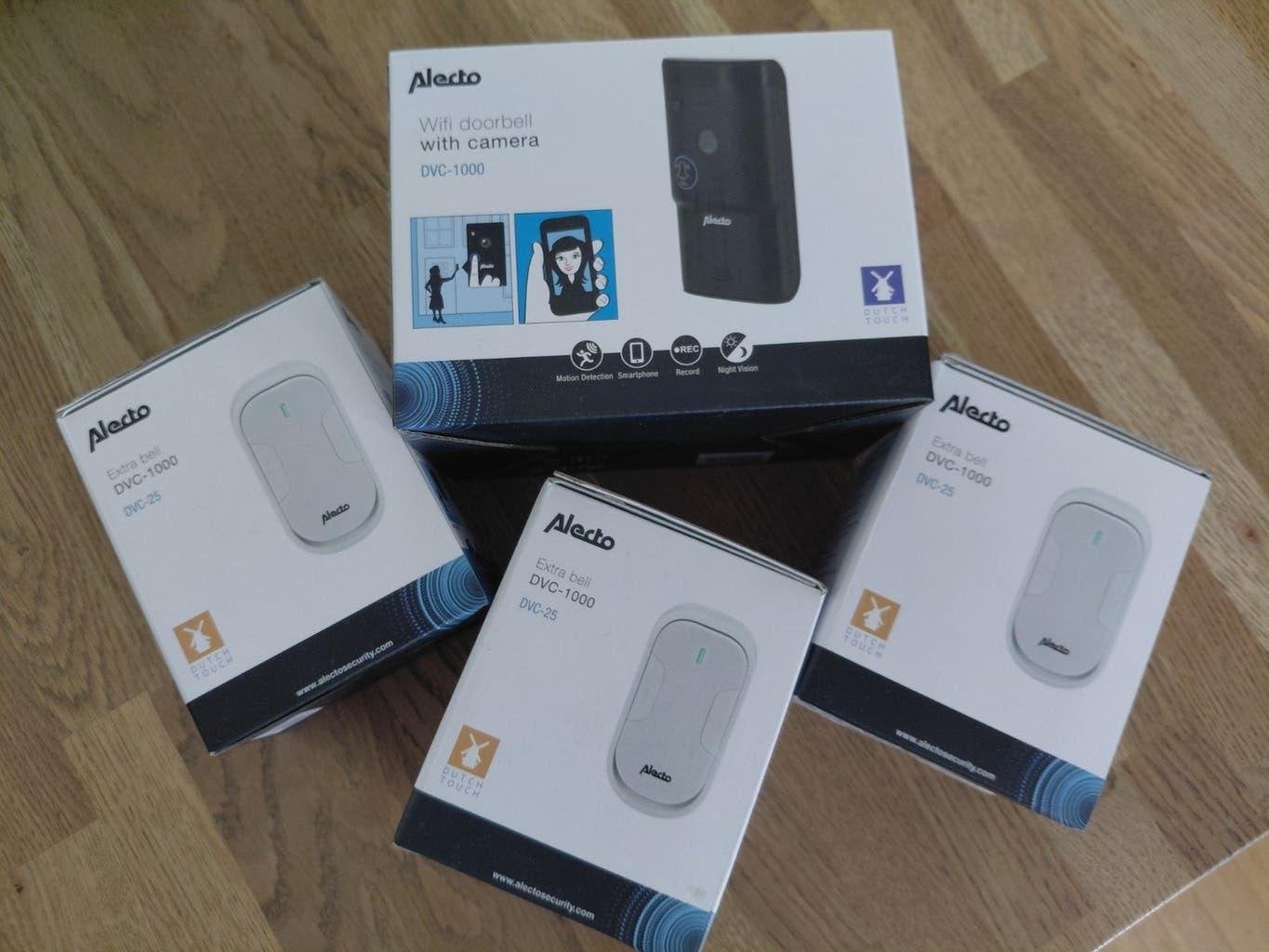 Alecto DVC-1000 Wifi deurbel met camera en extra bellen, Ophalen of Verzenden, Bewegingsdetectiesensor, Nieuw, Draadloos