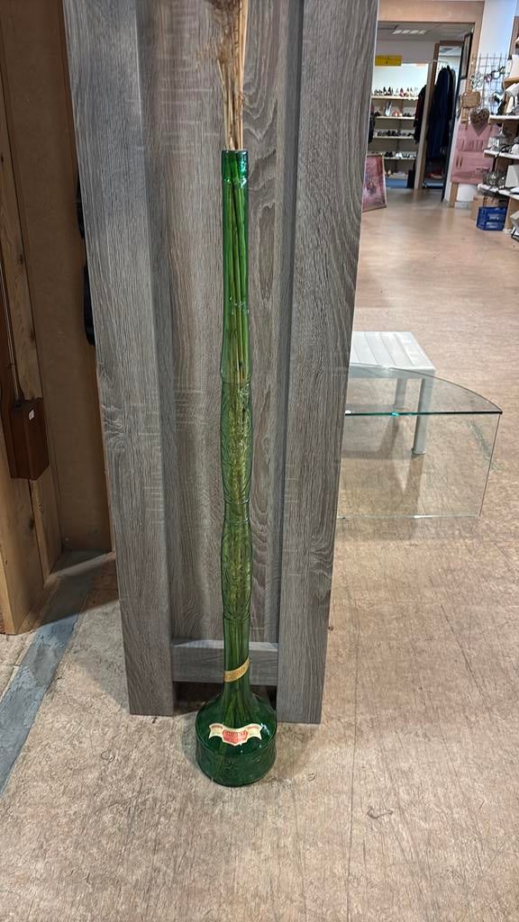 Hoge groene vaas., Ophalen of Verzenden, Zo goed als nieuw