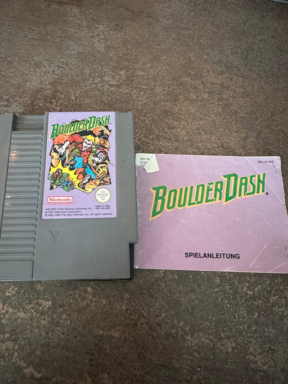 Boulder Dash NES (Nintendo) met handleiding, Puzzel en Educatief, Gebruikt, 1 speler, Ophalen of Verzenden