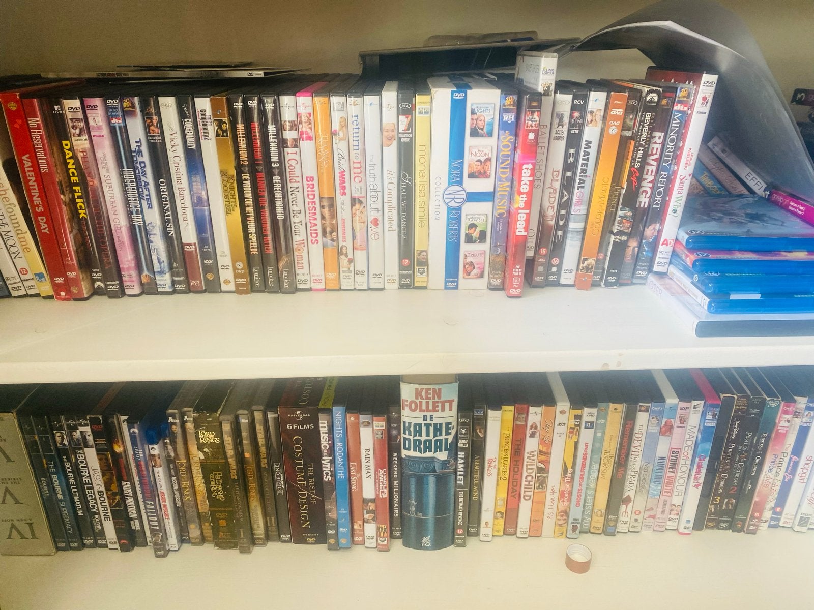 Grote collectie diverse DVD's - Meerdere rijen films, Vanaf 12 jaar, Ophalen, Gebruikt, Inclusief doosje