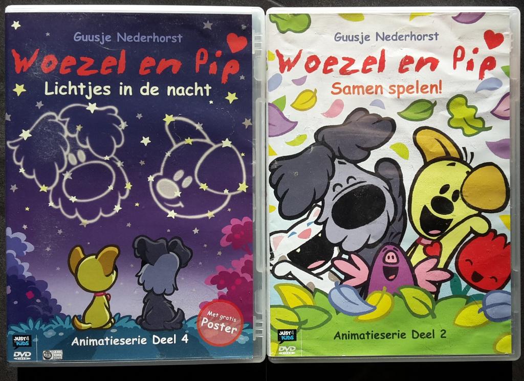 DVD Set - Woezel en Pip - Samen Spelen en Lichtjes in de Nac, Cd's en Dvd's, Dvd's | Kinderen en Jeugd, Avontuur, Alle leeftijden