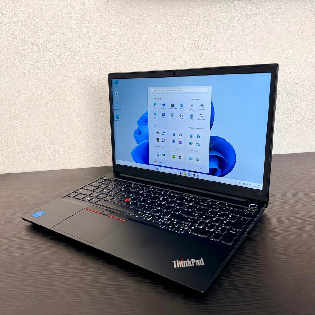 Lenovo Thinkpad E15 - 15 inch - 512GB SSD - Windows 11, Computers en Software, Windows Laptops, 2 tot 3 Ghz, Gaming, SSD, Info@lenovo.nl
