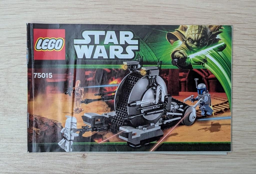 LEGO Star Wars - Tank Droid 75015 instructieboekje, Gebruikt, Star Wars, Lego, Accessoire