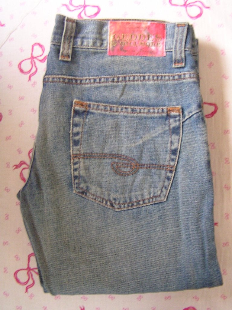 Geddes en Gillmore jeans W28 L34 en of sweater S, W28 - W29 (confectie 36), Verzenden, Blauw, Geddes en Gillmore