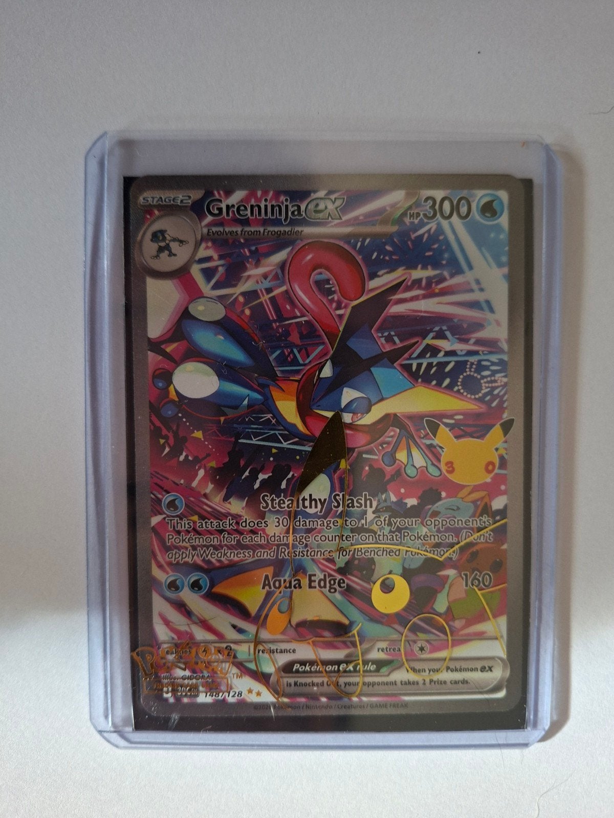 Greninja EX 30th Celebration, Ophalen of Verzenden, Nieuw, Losse kaart, Foil