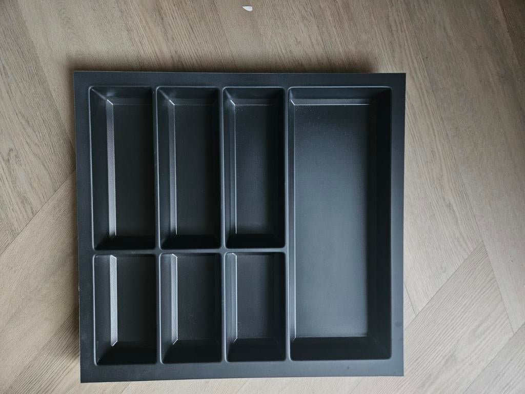 Nieuwe bestekbak 51x48x5.5 cm - Zwart kunststof, Huis en Inrichting, Ophalen, Overige typen, Kunststof, Nieuw