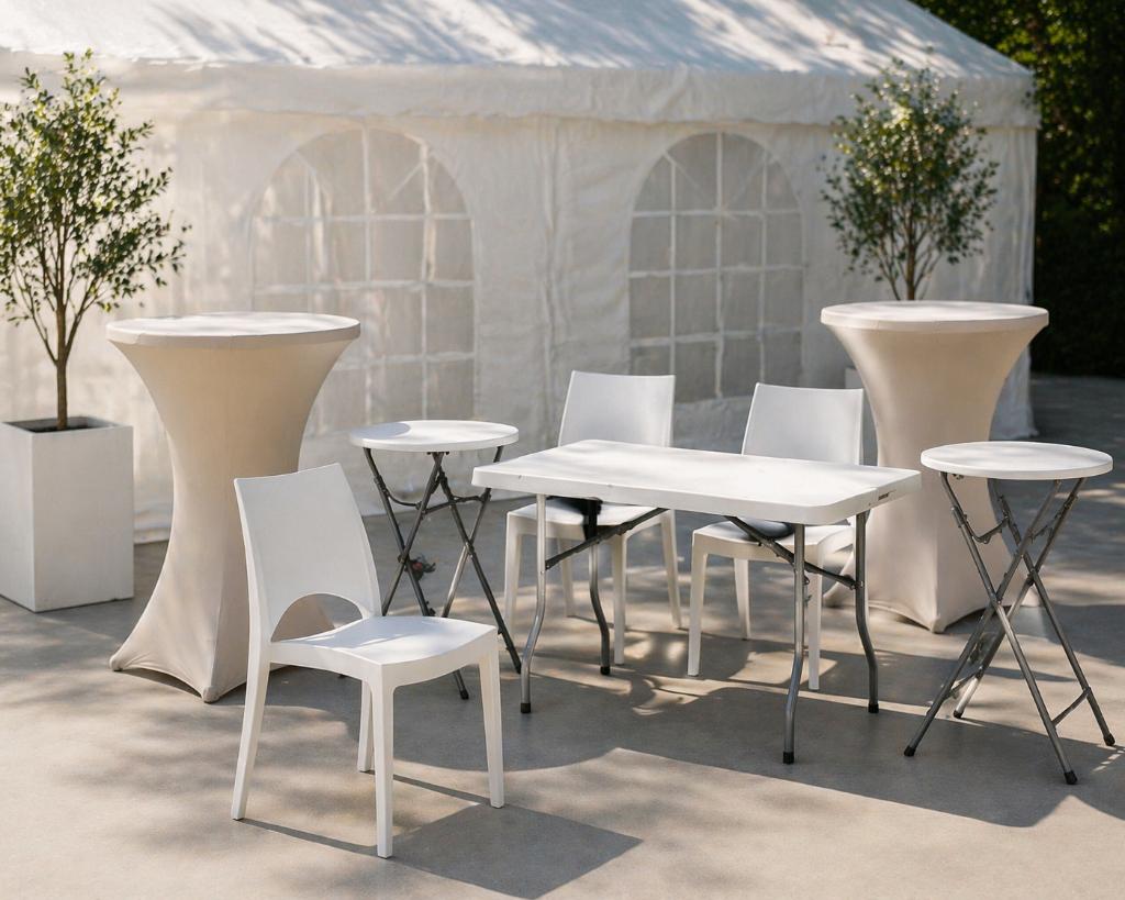 partytent huren, Huur partystoelen wit, Ophalen of Verzenden, Zo goed als nieuw, Overige