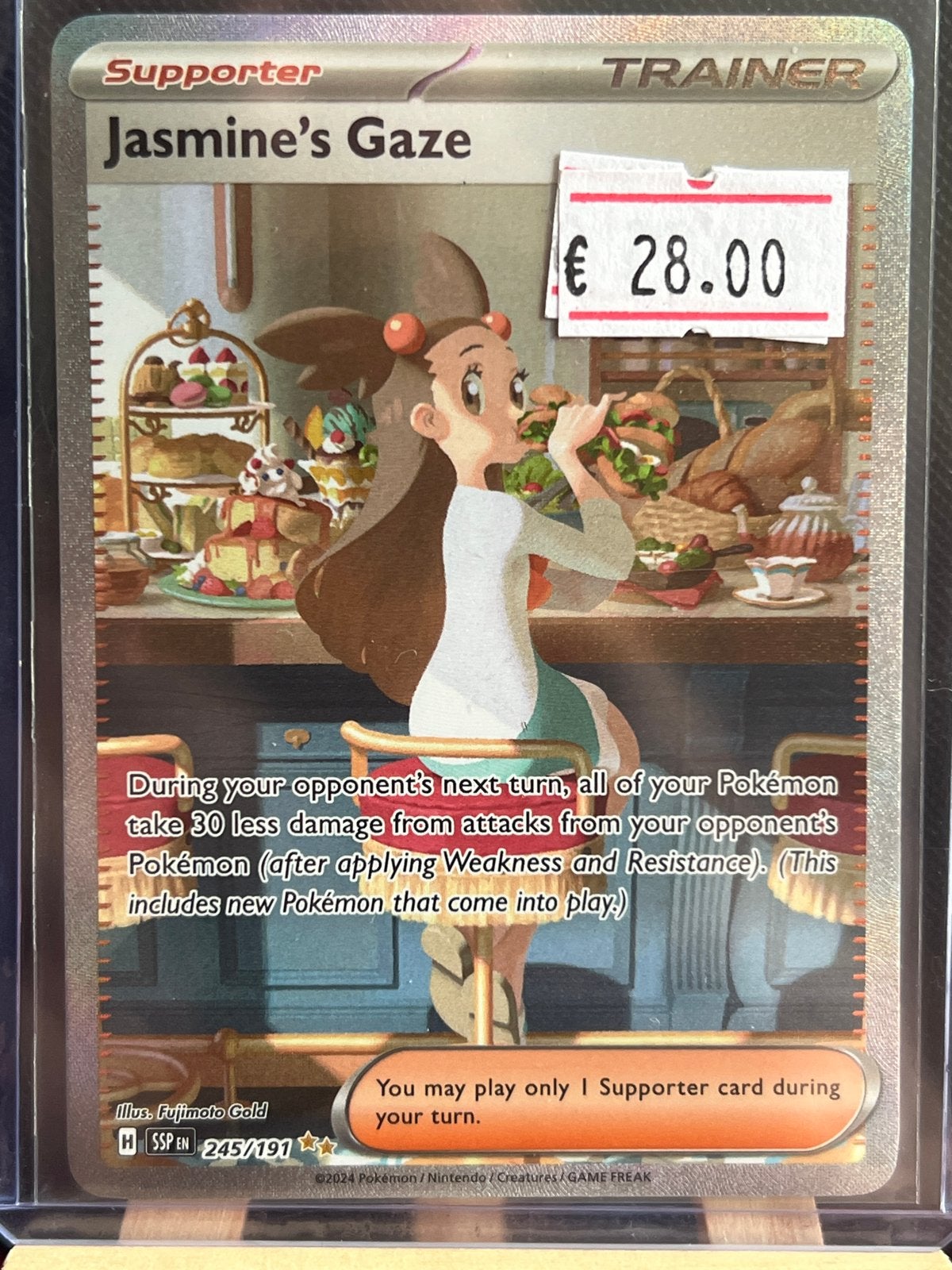 Jasmine's Gaze Trainer Kaart Pokémon TCG 245/191 SSP EN, Ophalen of Verzenden, Zo goed als nieuw, Losse kaart, Foil