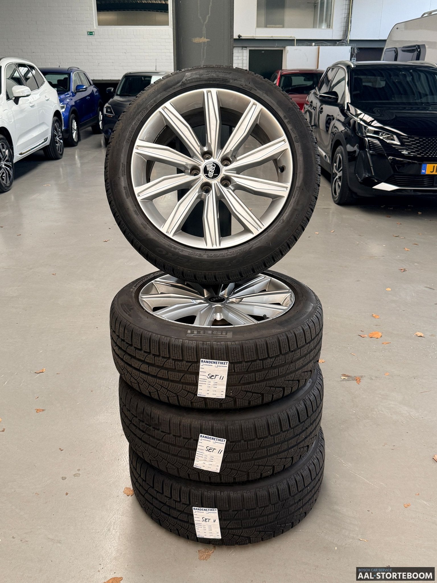 Winterbandenset op lichtmetalen velgen voor Audi A6 Allroad, Gebruikt, -, -, Banden en Velgen