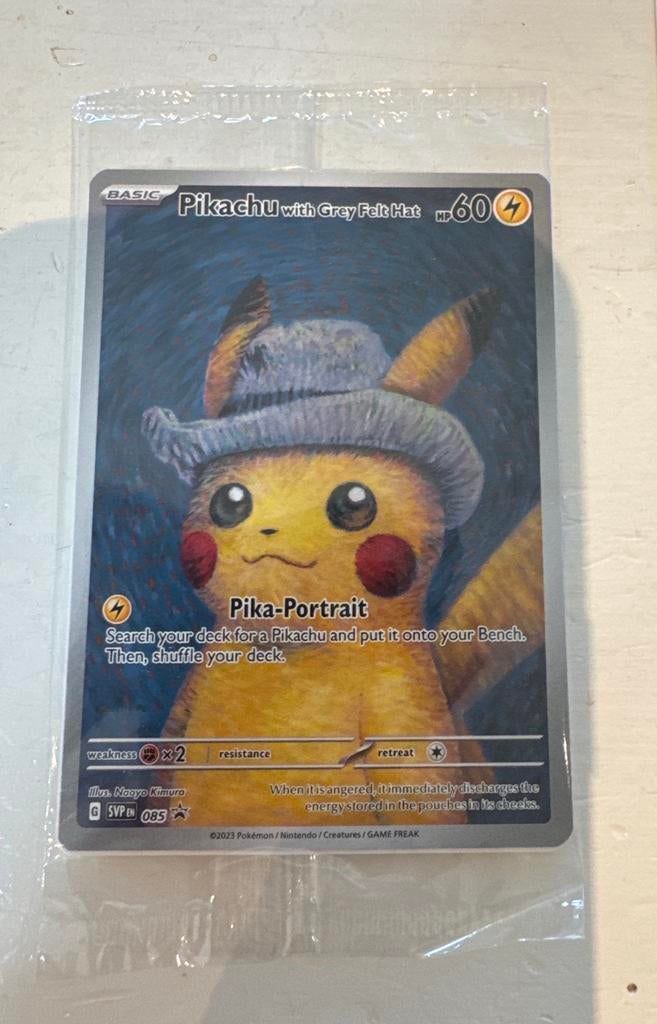 Pikachu met grijze vilten hoed Pokémon kaart, Ophalen of Verzenden, Nieuw, Losse kaart