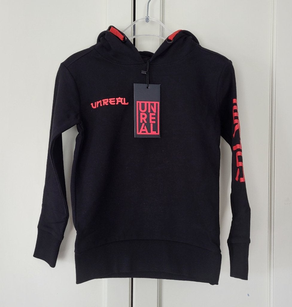 Nieuw! Unreal hoodie, trui, zwart, rood, maat 110/116, Trui of Vest, Nieuw, Ophalen of Verzenden, Unreal