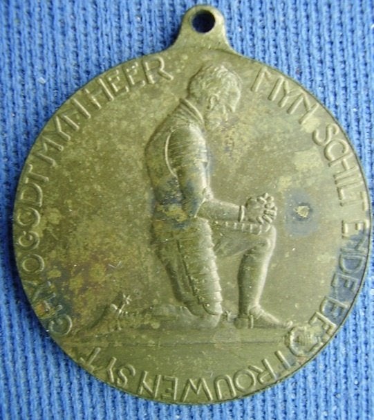 Draagpenning: Mijn schilt en de (enz.) 1803-1933, Ophalen of Verzenden, Overige materialen, Nederland