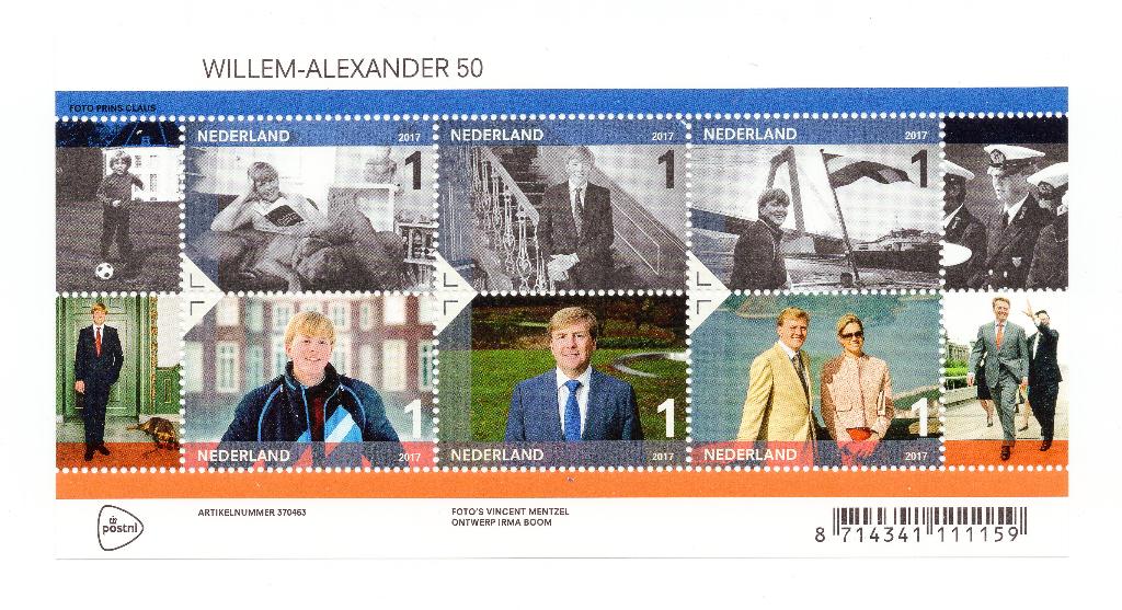 Velletje Willem Alexander 2017, NVPH 3535, Ophalen of Verzenden, Na 1940, Postfris