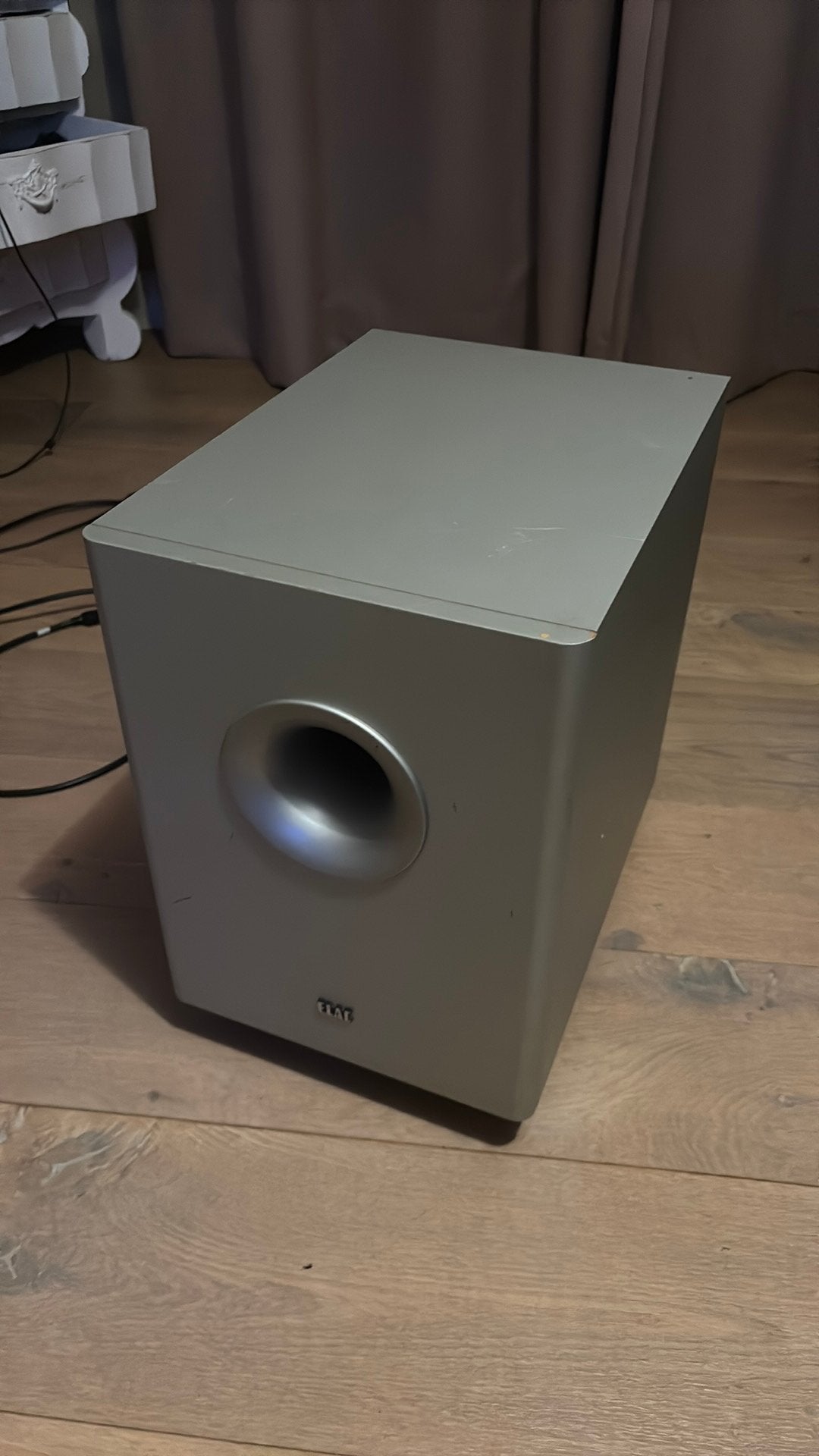 Elac subwoofer, Audio, Tv en Foto, Home Cinema-sets, Soundbar, 70 watt of meer, Zo goed als nieuw, Overige spelers