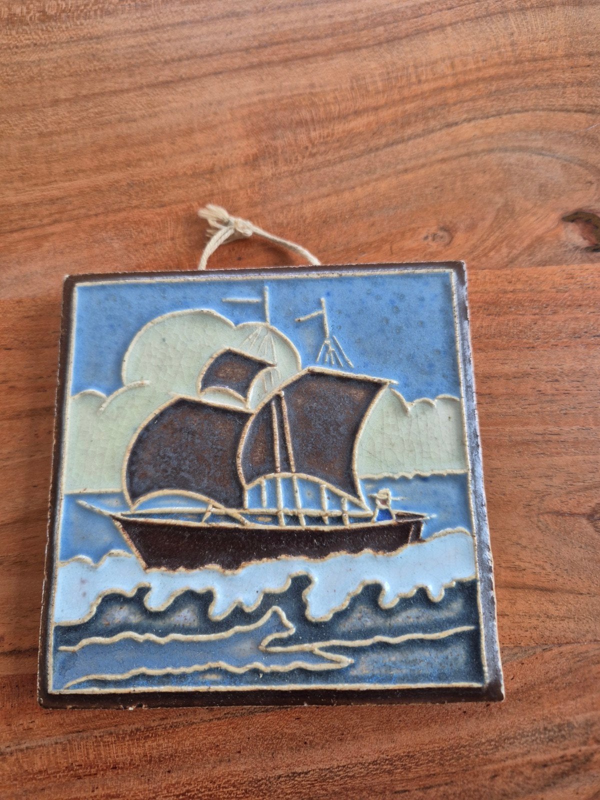 Vintage Westraven Utrecht Tegel - Zeilschip op Zee, Antiek en Kunst, Ophalen