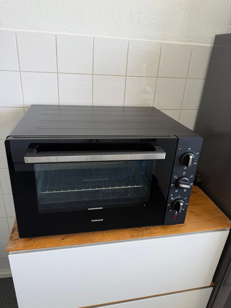 Vrijstaande Oven 60L Tomado, Ophalen, Minder dan 45 cm, Hete lucht, Heteluchtoven