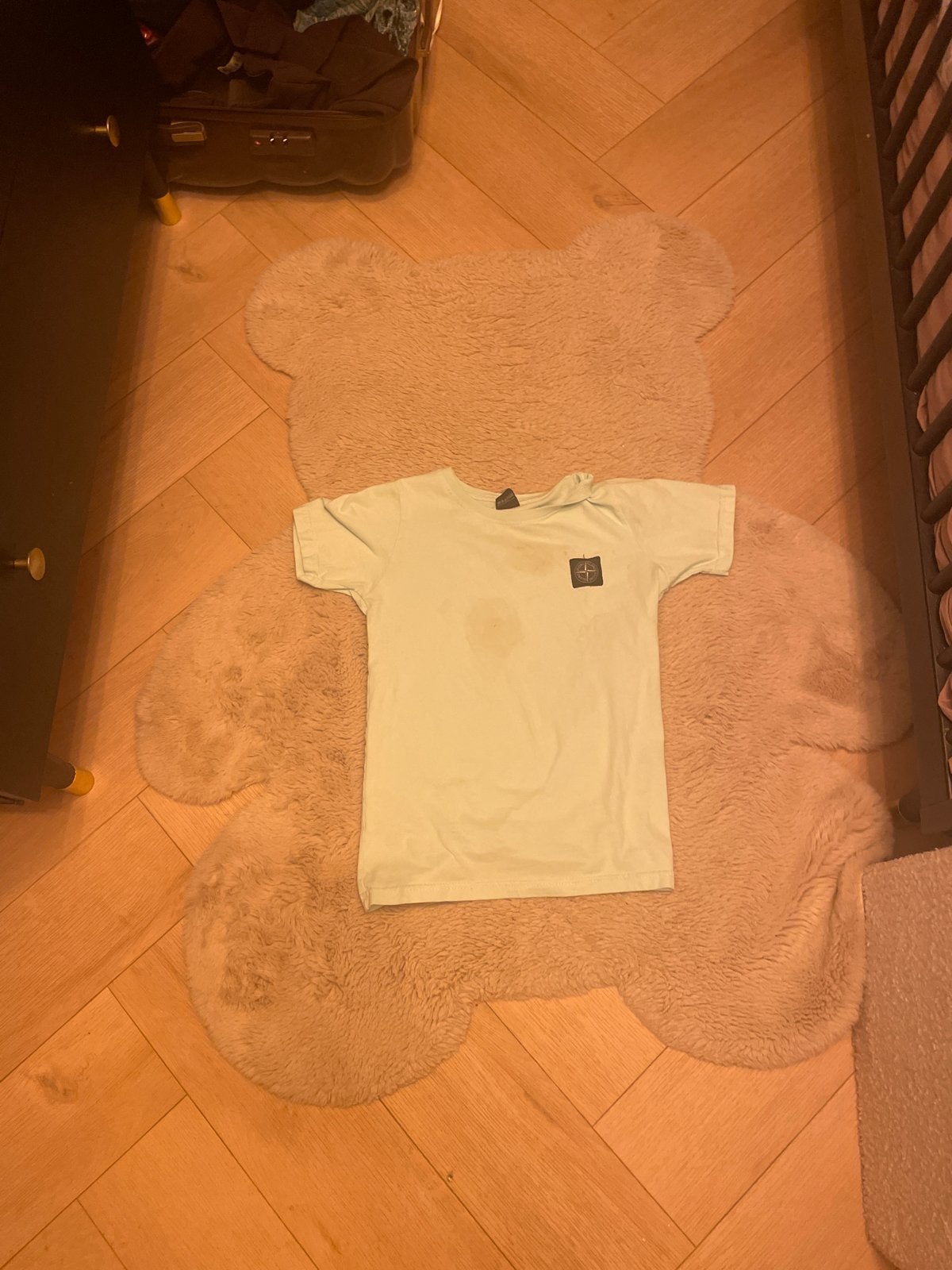 Stone Island T-shirt met 2 vlekken, Ophalen, Gedragen, Overige maten, Groen