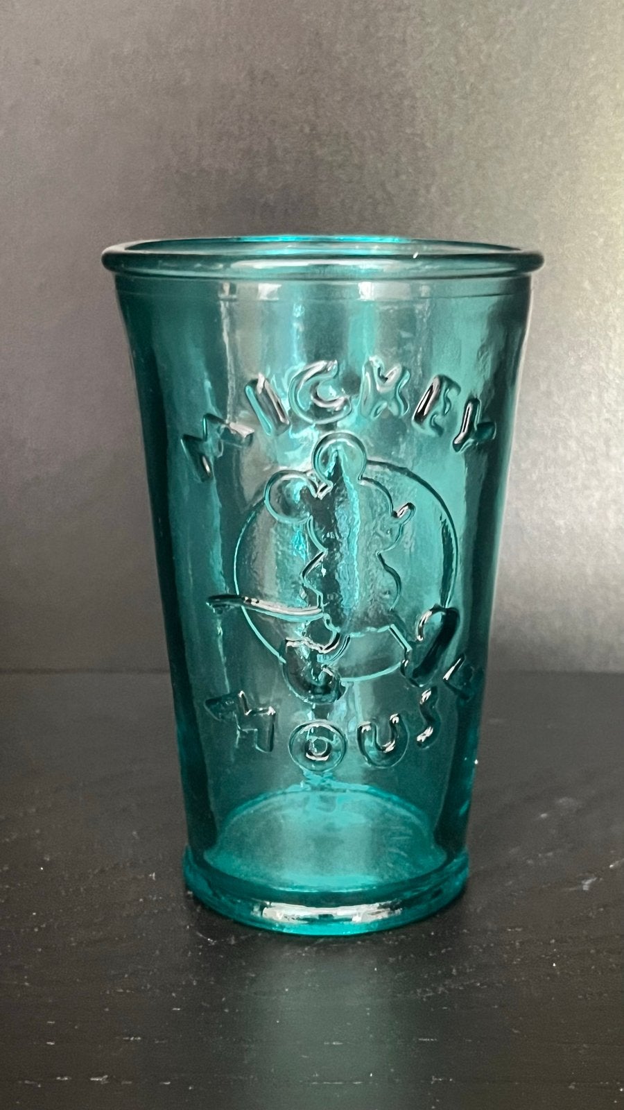 Vintage Disney Mickey Mouse Club Glas - Groen, Antiek en Kunst, Antiek | Glas en Kristal, Ophalen of Verzenden