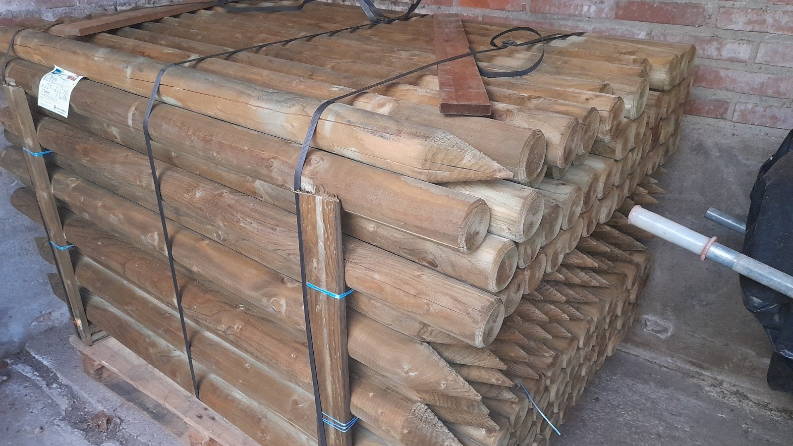 weide palen 8x160 geïmpregneerd, Ophalen of Verzenden, 250 cm of meer, Palen