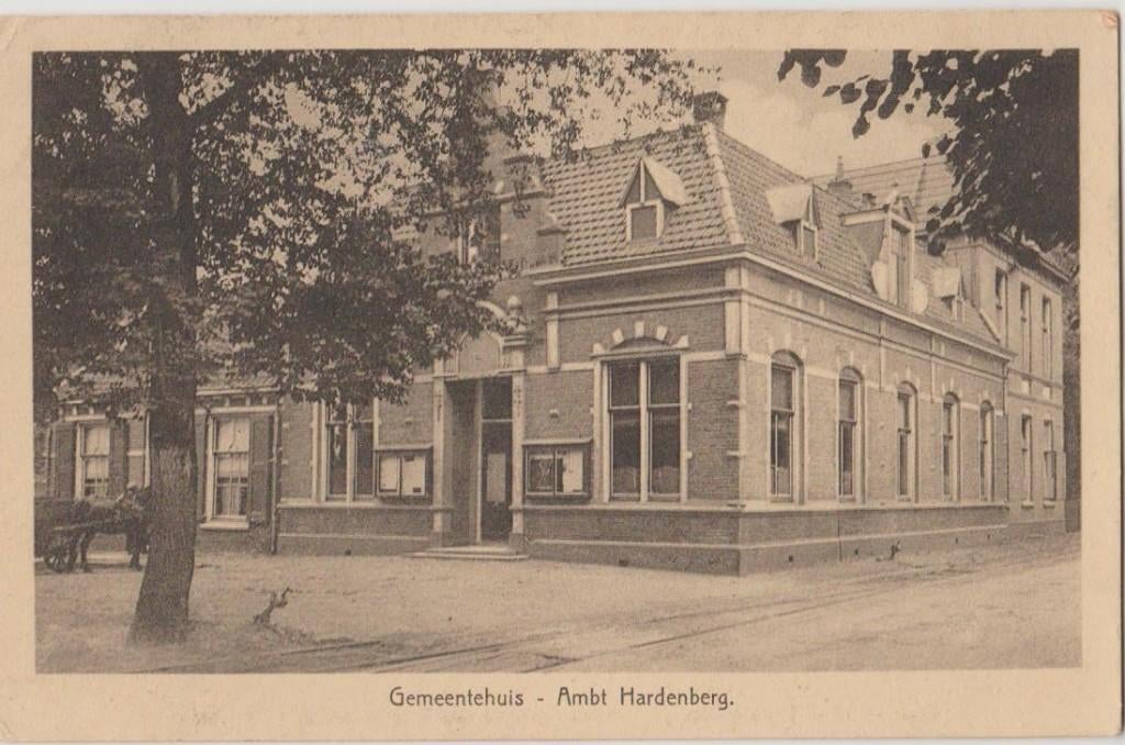 Ambt Hardenberg (Ov) Gemeentehuis ca. 1920., Verzenden, Voor 1920, Ongelopen, Overijssel