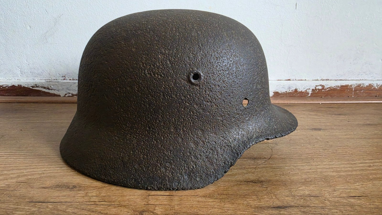 Duitse stahlhelm WO2, Verzamelen, Ophalen, Landmacht, Duitsland, Hulzen of Bodemvondsten
