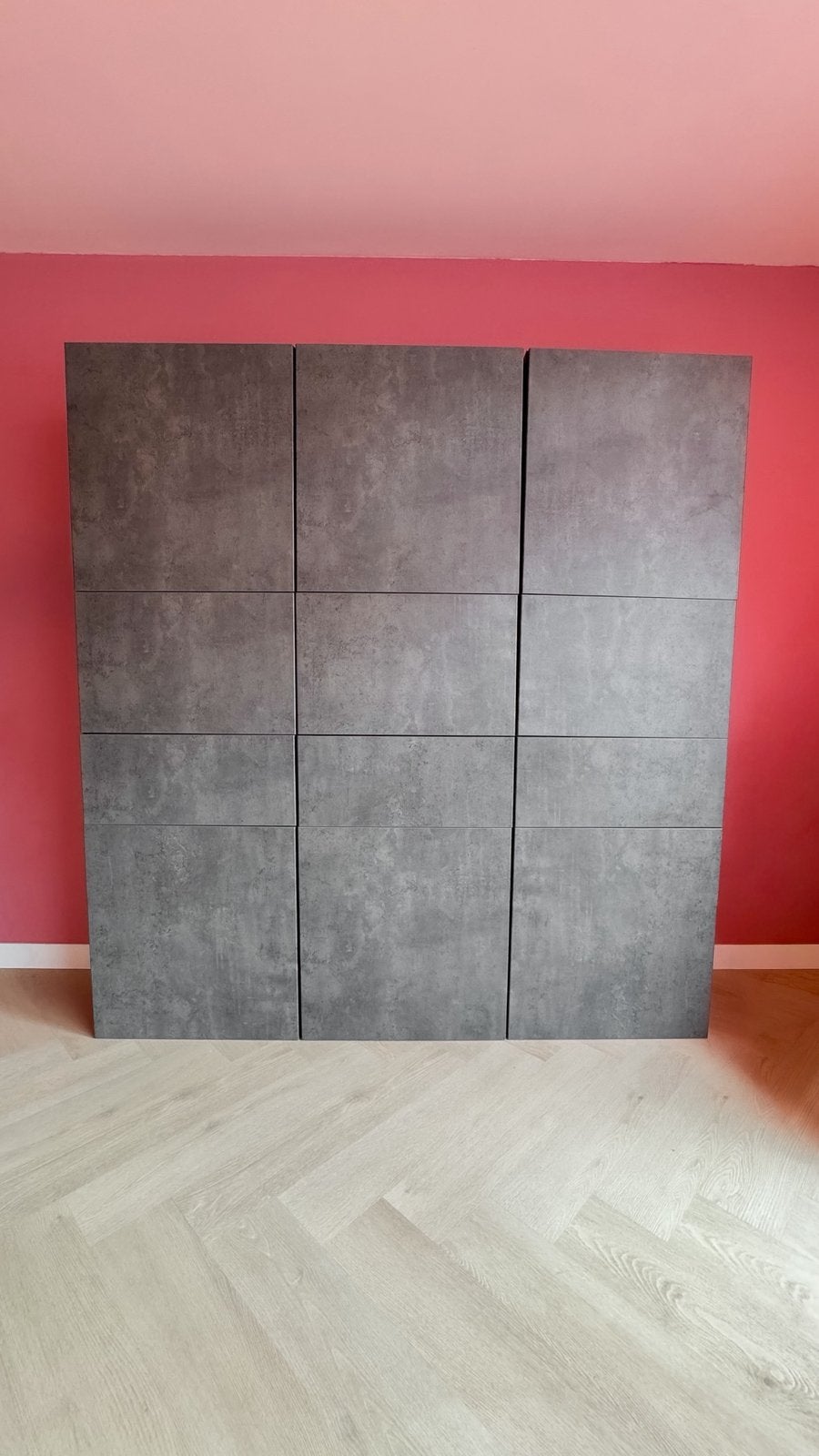 3x IKEA BESTÅ hoge kast | betonlook | 60x42x193 cm, Ophalen, Met lade(s), Zo goed als nieuw, Minder dan 150 cm