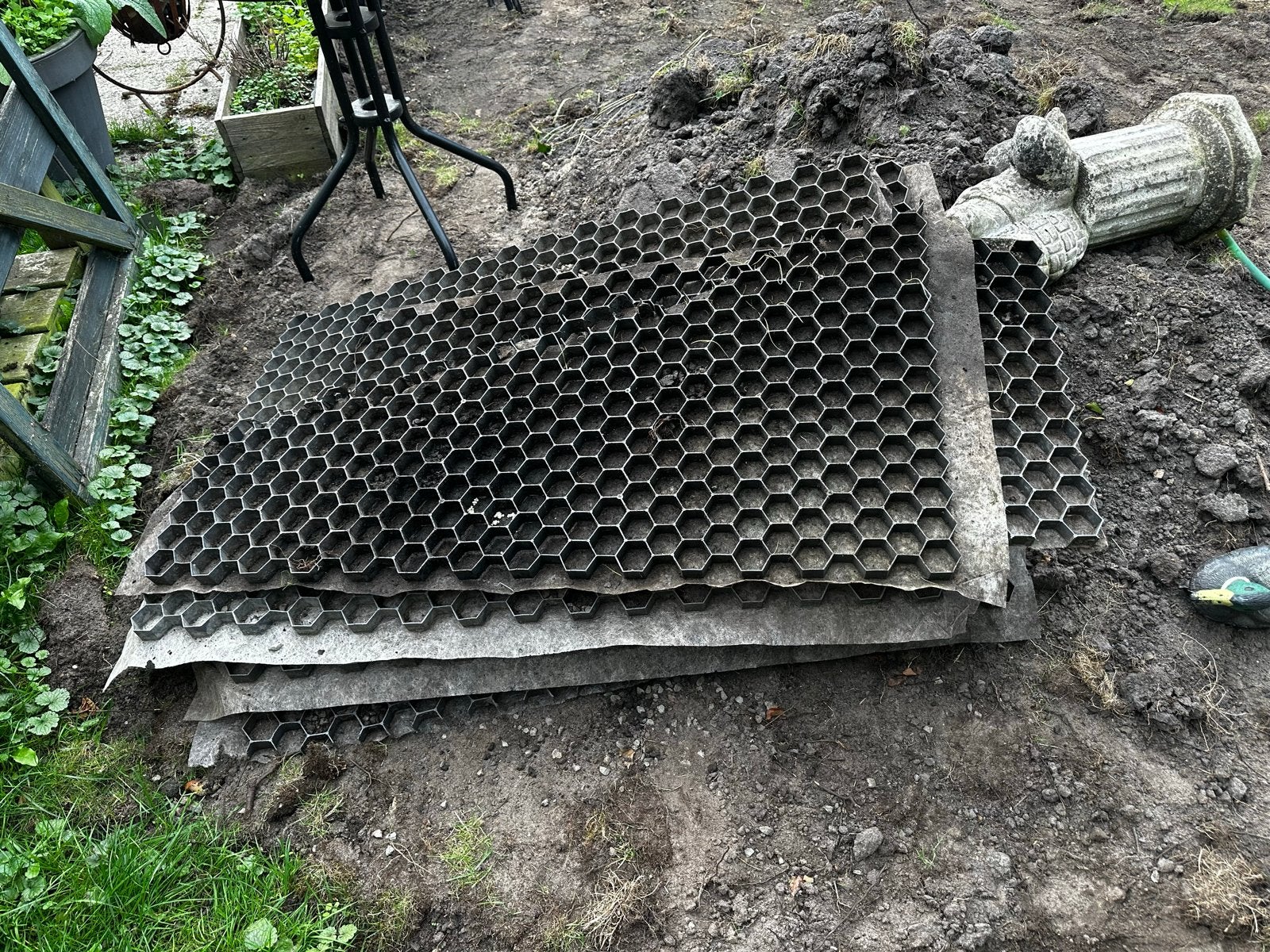 Grindplaten/Grindmatten voor tuin of oprit, Ophalen, Gebruikt