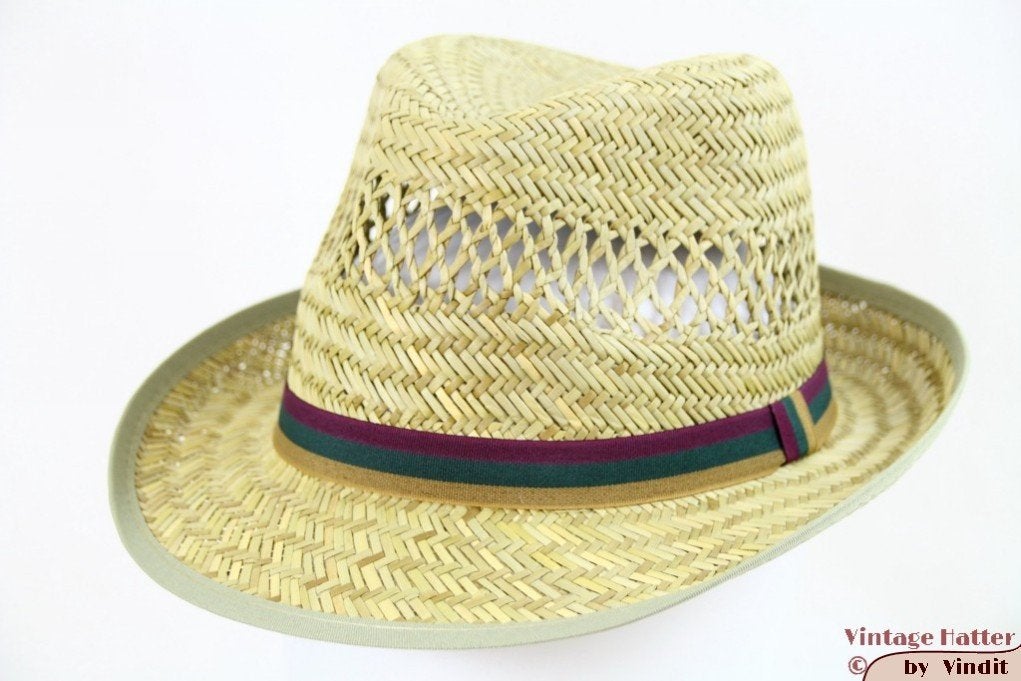 Gleufhoed Trilby hawkins strohoed maten 57, 58 en 59 nieuw, Hoed, Nieuw, Ophalen of Verzenden, 58 of 59 cm (L, 7¼ of ⅜ inch)