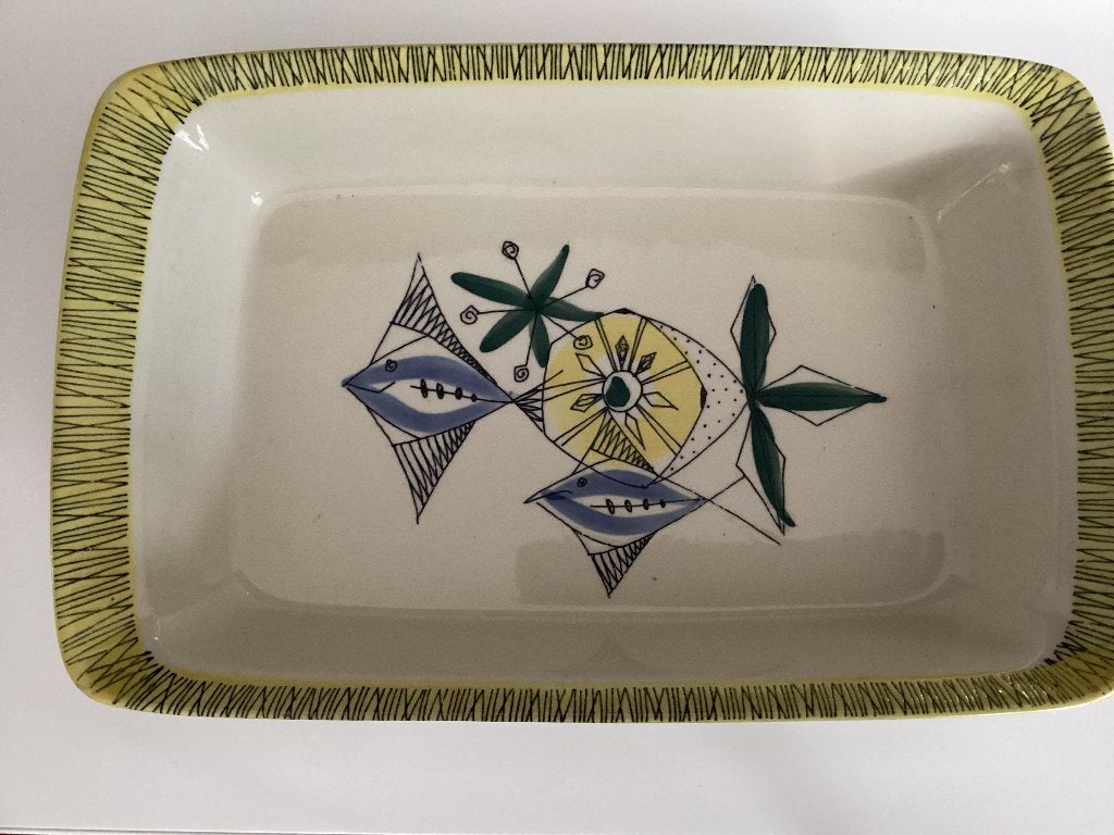 Stavangerflint Flamingo ovenschaal - Vintage design MCM, Ophalen, Overige merken, Keramiek, Vintage