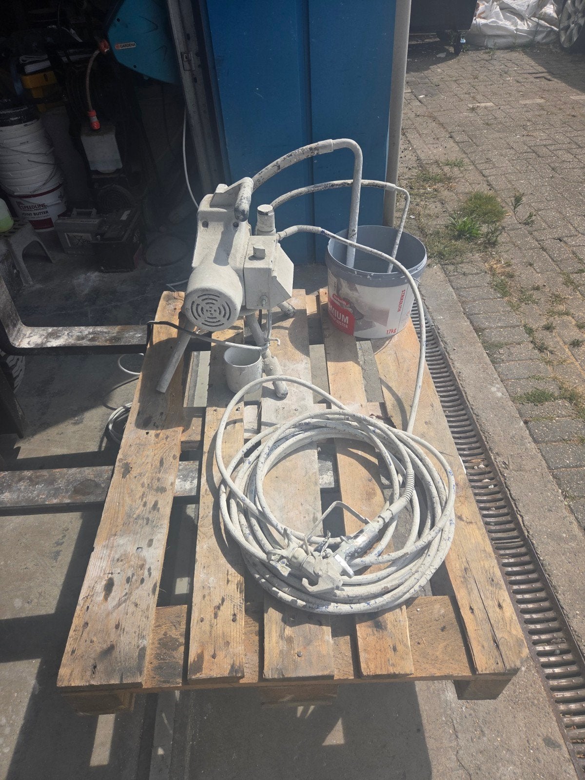 Graco 395 verfspuit met nieuwe pomp, Doe-het-zelf en Verbouw, Schildersmaterialen, Ophalen, Gebruikt, Verfspuit of Verfpomp