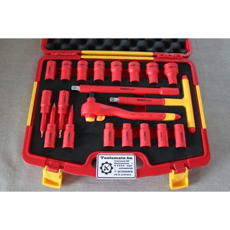20 delige 1/2" VDE geïsoleerde gereedschap set GELEVERD, Auto diversen, Ophalen of Verzenden, Nieuw
