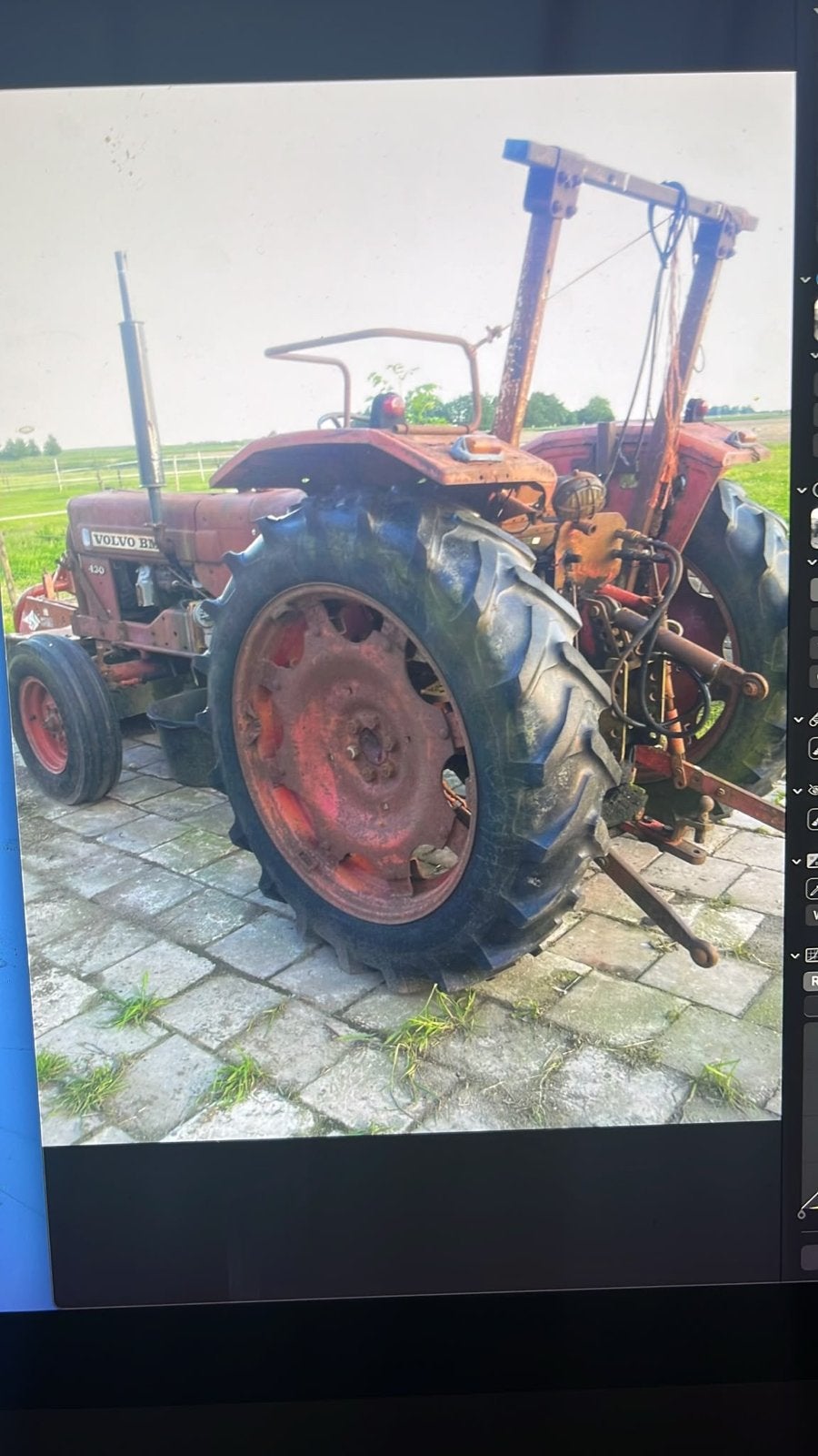 Volvo BM 430 Tractor met Maaier en Eg - Oldtimer, Zakelijke goederen, Agrarisch | Tractoren, Meer dan 10000, Oldtimer, Tot 80 Pk