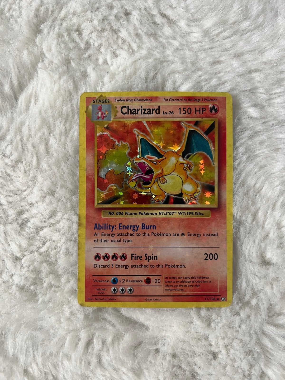 Charizard Pokémon Kaart - Base Set 2 - Holo Foil, Hobby en Vrije tijd, Verzamelkaartspellen | Pokémon, Ophalen, Gebruikt, Losse kaart